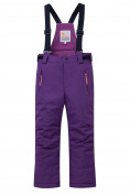 Оптом Горнолыжный костюм подростковый для девочки фиолетового цвета 8916F в Казани, фото 4