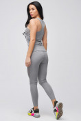 Оптом Спортивный костюм для фитнеса женский серого цвета 21104Sr в Самаре, фото 5