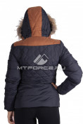 Оптом Куртка зимняя женская темно-синего цвета F02TS, фото 3