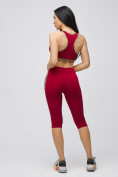 Оптом Спортивный костюм для фитнеса женский бордового цвета 21107Bo в Казани, фото 6