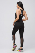 Оптом Спортивный костюм для фитнеса женский черного цвета 21106Ch в Перми, фото 12