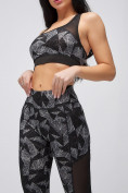 Оптом Спортивный костюм для фитнеса женский серого цвета 21102Sr в Сочи