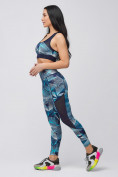 Оптом Спортивный костюм для фитнеса женский голубого цвета 21102Gl в Екатеринбурге, фото 5