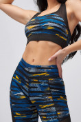 Оптом Спортивный костюм для фитнеса женский синего цвета 21102S в Сочи, фото 7
