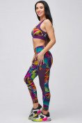 Оптом Спортивный костюм для фитнеса женский фиолетового цвета 21102F в Сочи, фото 7