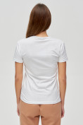 Оптом Женские футболки с принтом белого цвета 1601Bl в Казани, фото 5
