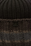 Оптом Шапка зимняя агат коричневого цвета 5901К в Сочи, фото 3
