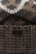 Оптом Шапка зимняя баллада коричневого цвета 5902K в Сочи, фото 2