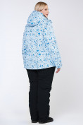 Оптом Куртка горнолыжная женская большого размера синего цвета 1830-1S, фото 11