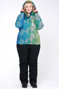 Оптом Костюм горнолыжный женский большого размера салатового цвета 01830-2Sl в Омске, фото 10