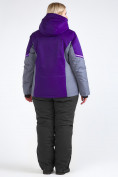 Оптом Костюм горнолыжный женский большого размера темно-фиолетового цвета 01934TF, фото 18